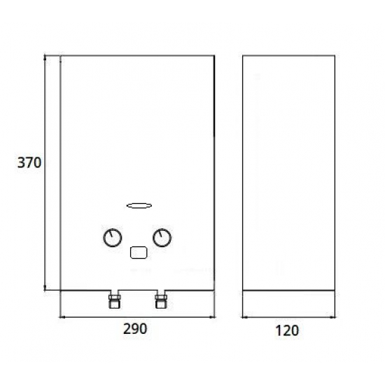 Водонагреватель газовый OASIS В 12 W (без дымохода)