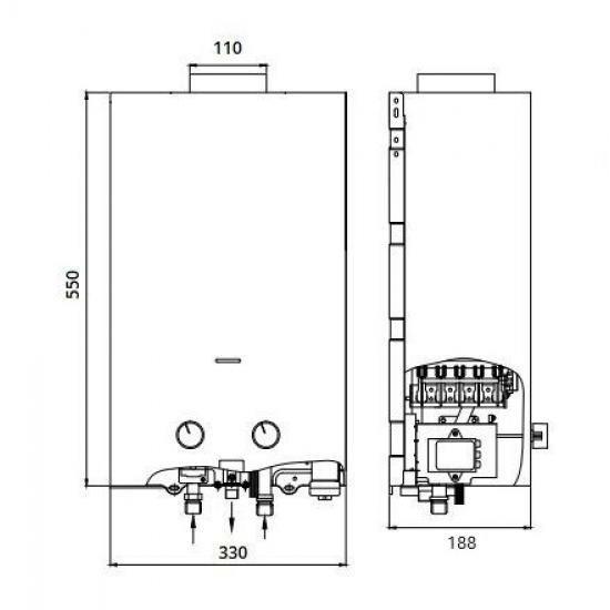 Водонагреватель газовый ZANUSSI GWH 10 Fonte