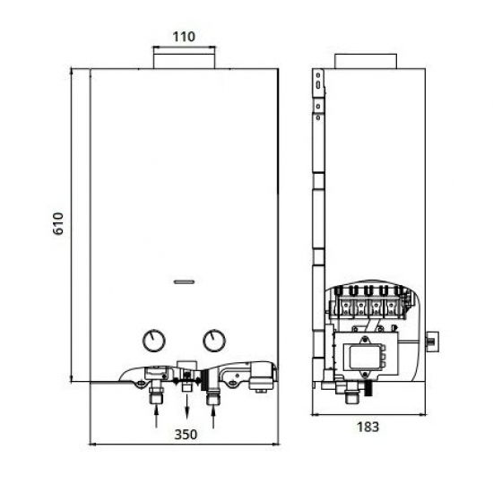 Водонагреватель газовый ZANUSSI GWH 12 Fonte