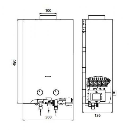 Водонагреватель газовый ZANUSSI GWH 6 Fonte
