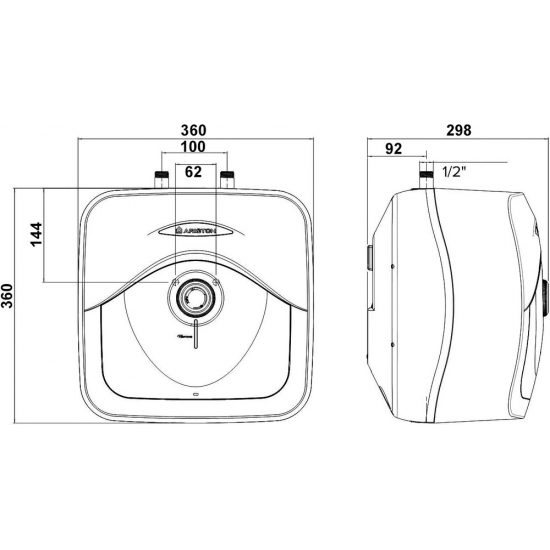 Водонагреватель накопительный ARISTON ABS ANDRIS LUX 10 UR под мойку