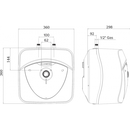 Водонагреватель накопительный ARISTON ANDRIS R 10U под мойку
