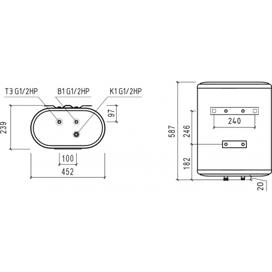 Водонагреватель накопительный THERMEX Flat Plus Pro IF 30 V (pro)
