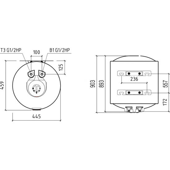Водонагреватель накопительный THERMEX GIRO 100