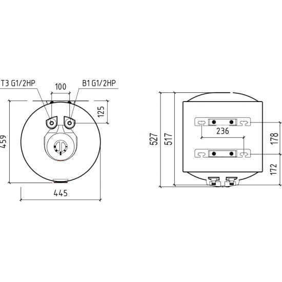 Водонагреватель накопительный THERMEX GIRO 50