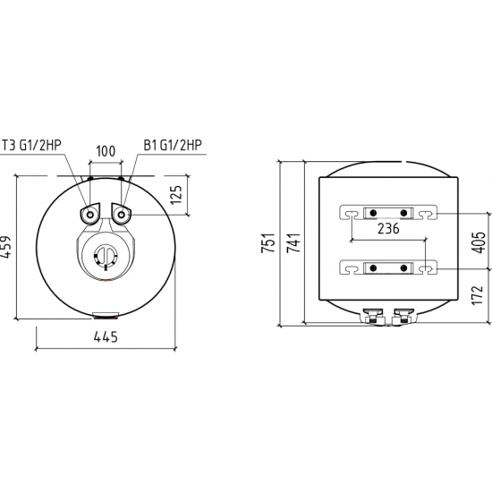 Водонагреватель накопительный THERMEX GIRO 80