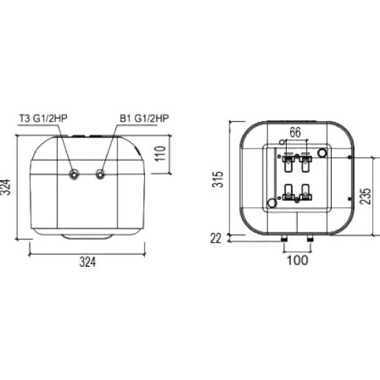 Водонагреватель накопительный THERMEX Skyline 10 O