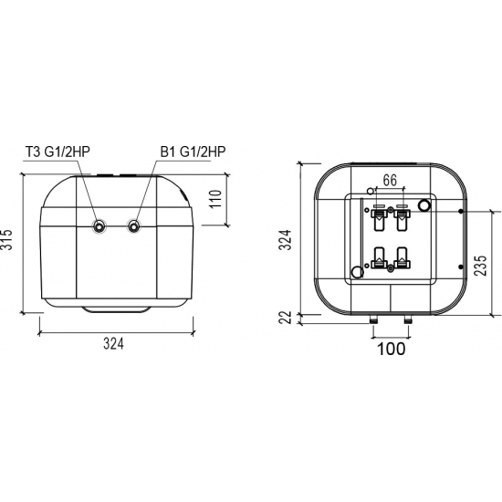 Водонагреватель накопительный THERMEX Smartline 10 O