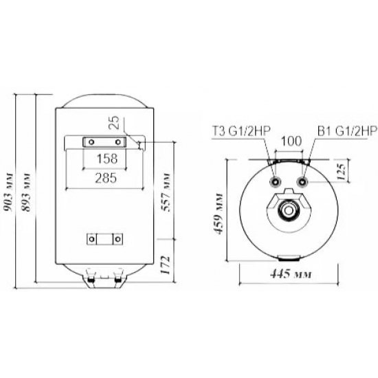 Водонагреватель накопительный THERMEX TitaniumHeat 100 V