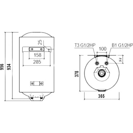 Водонагреватель накопительный THERMEX TitaniumHeat 70 V Slim