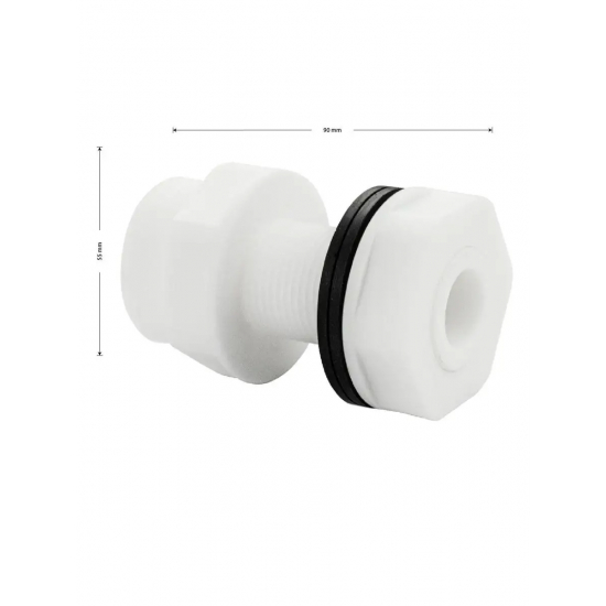 Врезка для резервуара МАК 4732 1" пластик