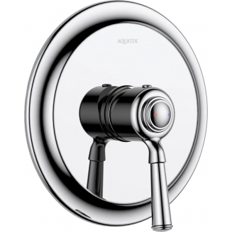 Встраиваемый смеситель для душа и ванны AQUATEK Классик AQ1566CR С ВНУТРЕННЕЙ ЧАСТЬЮ, хром