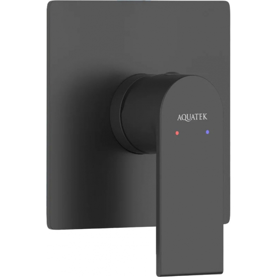 Встраиваемый смеситель для душа и ванны AQUATEK Лира AQ1466MB С ВНУТРЕННЕЙ ЧАСТЬЮ, матовый чёрный