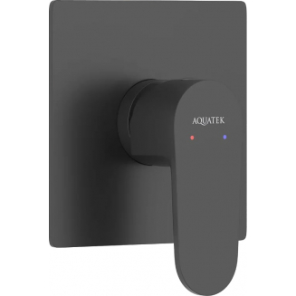 Встраиваемый смеситель для душа и ванны AQUATEK Оберон AQ1266MB С ВНУТРЕННЕЙ ЧАСТЬЮ, матовый чёрный
