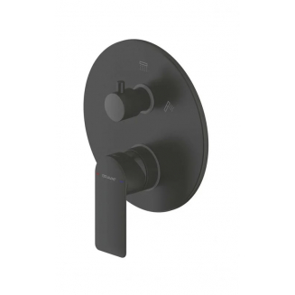 Встраиваемый смеситель для душа и ванны BRAVAT Eddie Black PB8369402BW-2-ENG, С ВНУТРЕННЕЙ ЧАСТЬЮ