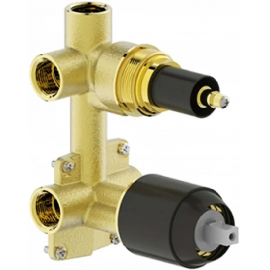 Встраиваемый смеситель для душа и ванны BRAVAT Eddie Black PB8369402BW-2-ENG, С ВНУТРЕННЕЙ ЧАСТЬЮ