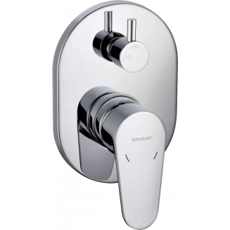 Встраиваемый смеситель для душа и ванны BRAVAT Eler FB848238CP-2-RUS С ВНУТРЕННЕЙ ЧАСТЬЮ