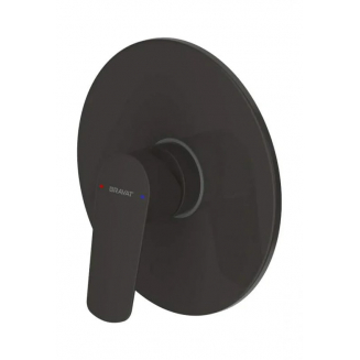 Встраиваемый смеситель для душа и ванны BRAVAT Rhein PB8429564BW-ENG С ВНУТРЕННЕЙ ЧАСТЬЮ, чёрный