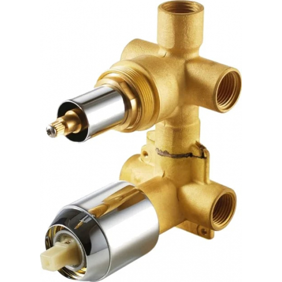 Встраиваемый смеситель для душа и ванны BRAVAT Source PB8173218CP-3-ENG, С ВНУТРЕННЕЙ ЧАСТЬЮ