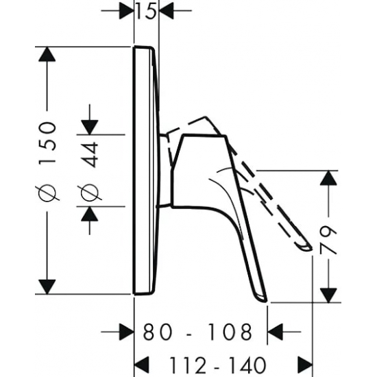 Встраиваемый смеситель для душа и ванны HANSGROHE Focus E2 31965000 хром