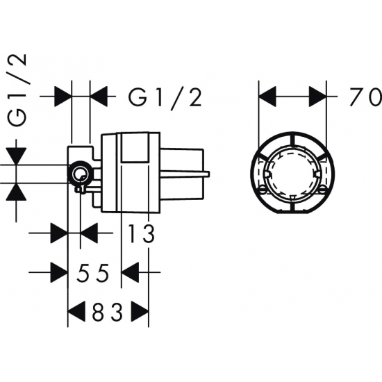 Встраиваемый смеситель для душа и ванны HANSGROHE Logis 71604000 С ВНУТРЕННЕЙ ЧАСТЬЮ, хром