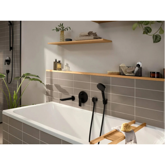 Встраиваемый смеситель для душа и ванны HANSGROHE Rebris E 72468670, С ВНУТРЕННЕЙ ЧАСТЬЮ, чёрный