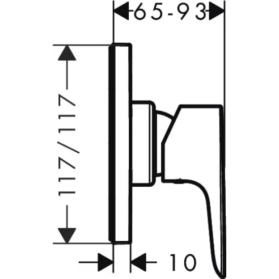 Встраиваемый смеситель для душа и ванны HANSGROHE Talis E 71764000 хром