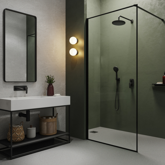 Встраиваемый смеситель для душа и ванны IDDIS Ray RAYBL00i67 С ВНУТРЕННЕЙ ЧАСТЬЮ, чёрный матовый