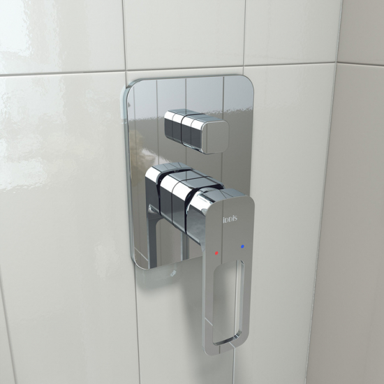 Встраиваемый смеситель для душа и ванны IDDIS Slide SLISB00i67 С ВНУТРЕННЕЙ ЧАСТЬЮ, хром