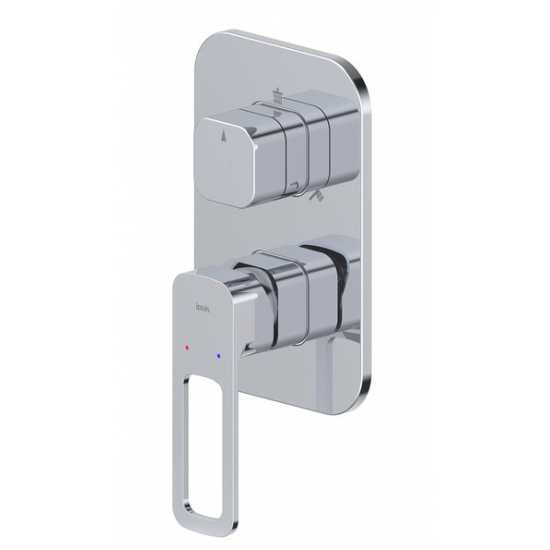 Встраиваемый смеситель для душа и ванны IDDIS Slide SLISB00i68 С ВНУТРЕННЕЙ ЧАСТЬЮ, хром