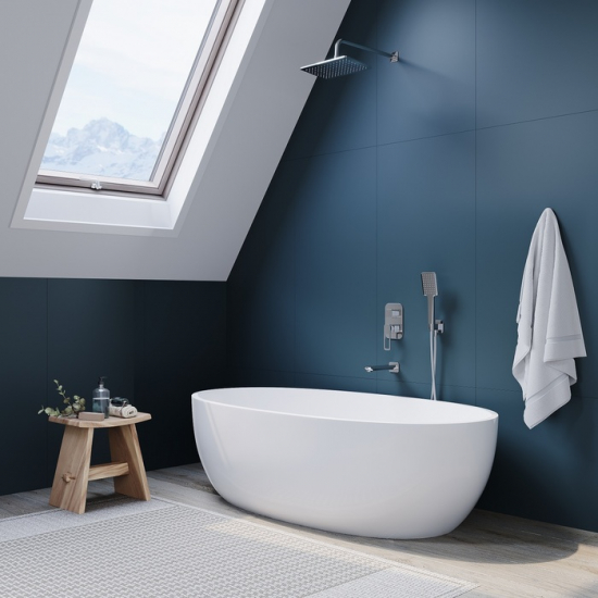 Встраиваемый смеситель для душа и ванны IDDIS Slide SLISB00i68 С ВНУТРЕННЕЙ ЧАСТЬЮ, хром