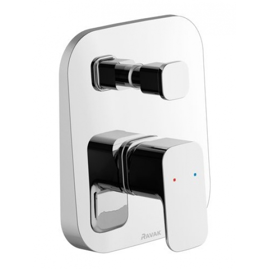 Встраиваемый смеситель для душа и ванны RAVAK 10° Free-TD F 065.00 нержавеющая сталь