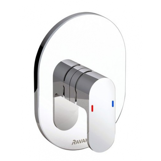 Встраиваемый смеситель для душа и ванны RAVAK Chrome CR 066.00 С ВНУТРЕННЕЙ ЧАСТЬЮ, хром