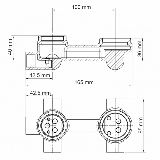 Встраиваемый смеситель для душа и ванны WASSERKRAFT Sauer 7171 С ВНУТРЕННЕЙ ЧАСТЬЮ, золото