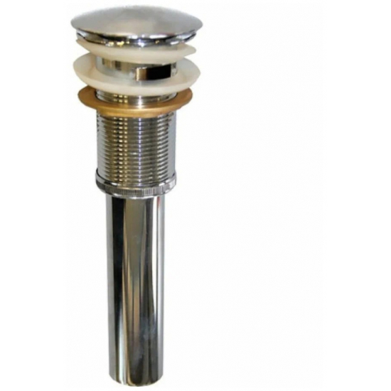 Выпуск для сифона FRAP F65-2 click-clack цельнометаллический пробка 62мм без перелива хром