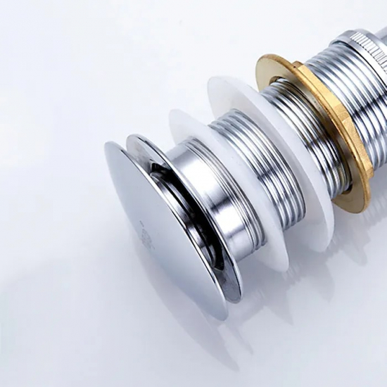 Выпуск для сифона FRAP F65 click-clack цельнометаллический пробка 62мм без перелива хром