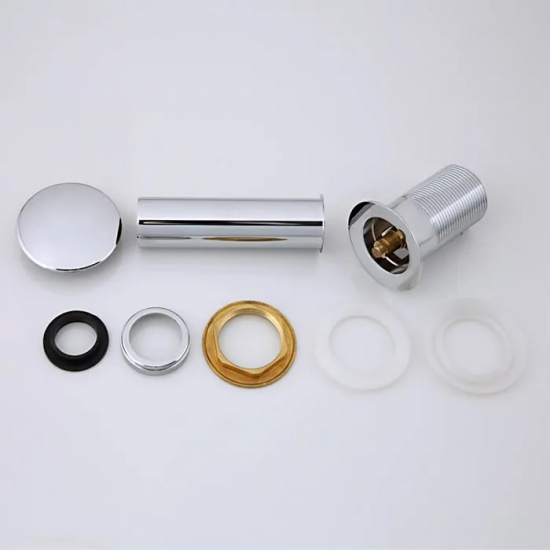 Выпуск для сифона FRAP F65 click-clack цельнометаллический пробка 62мм без перелива хром