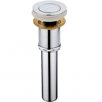 Выпуск для сифона FRAP F66-2 click-clack цельнометаллический пробка 38мм с переливом хром