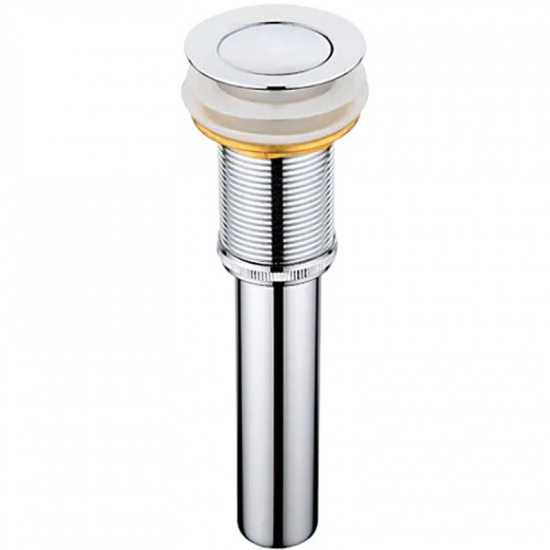 Выпуск для сифона FRAP F66 click-clack цельнометаллический пробка 38мм без перелива хром