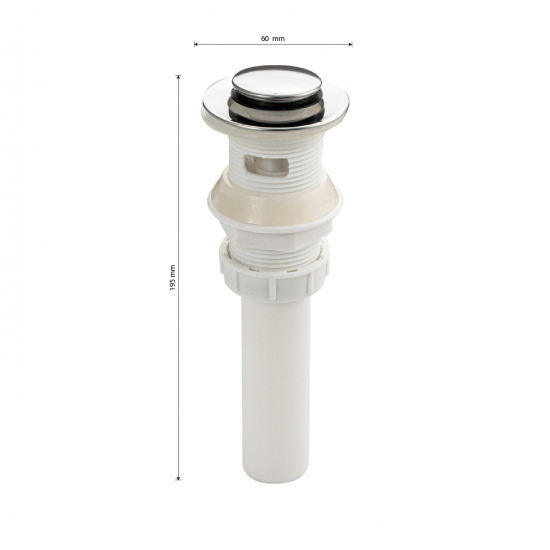 Выпуск для сифона САНАКС 0608 click-clack хром пластик