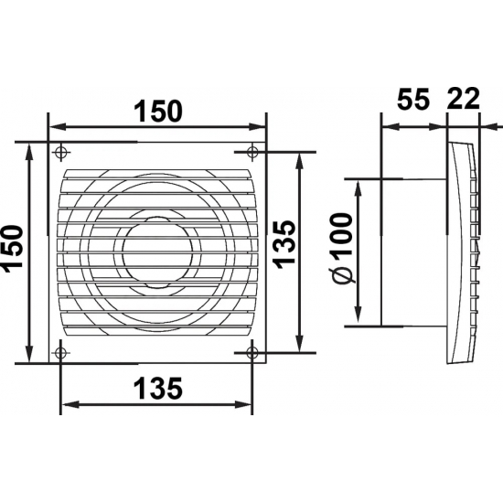 Вытяжной вентилятор AURAMAX OPTIMA 4 D100