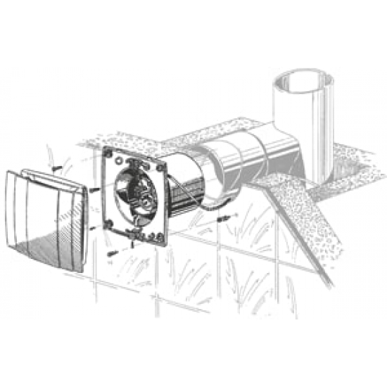 Вытяжной вентилятор BLAUBERG Quatro 100, закрытого типа