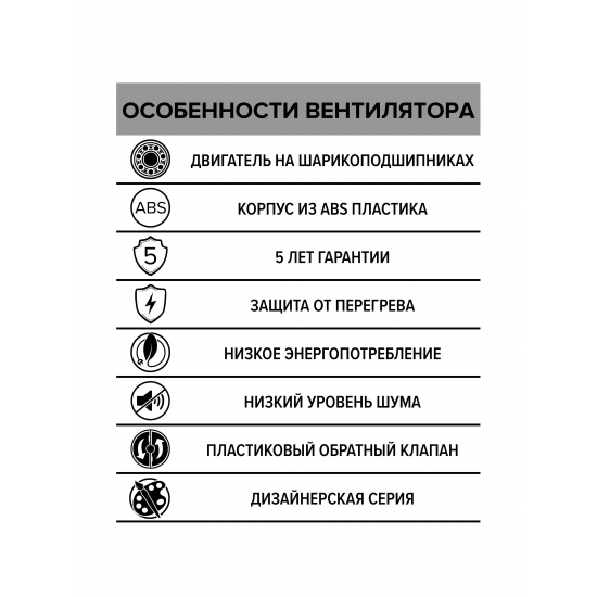 Вытяжной вентилятор DICITI Silent 4C Matt black D100