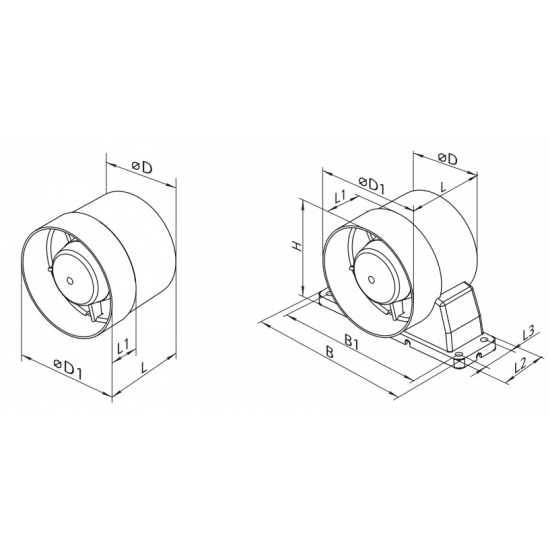Вытяжной вентилятор HARDI D125 канальный