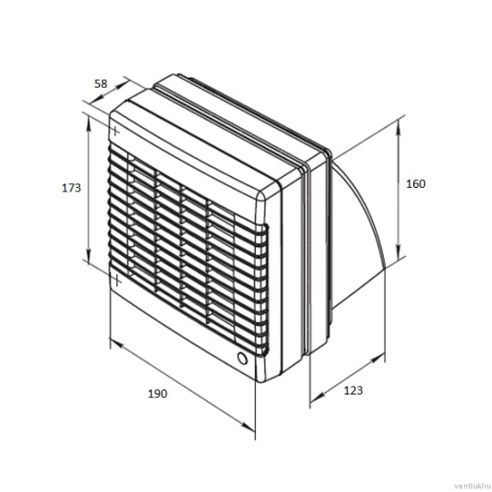 Вытяжной вентилятор оконный VENTS 125 МАО2