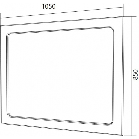 Зеркало 1MarKa Прованс 105 белый глянец