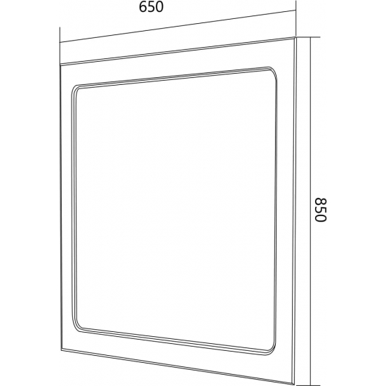 Зеркало 1MarKa Прованс 65 белый глянец