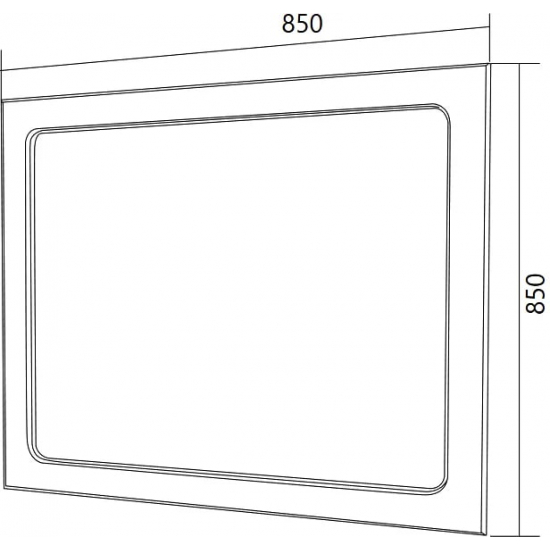 Зеркало 1MarKa Прованс 85 белый глянец
