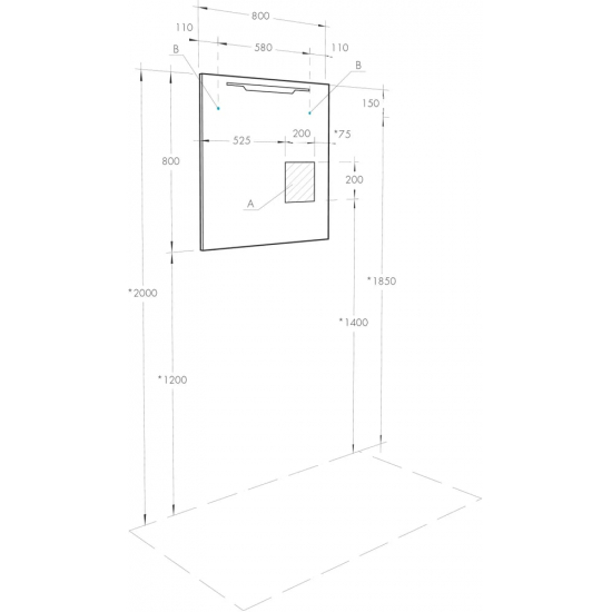 Зеркало АКВАТОН Дакота 80 с подсветкой
