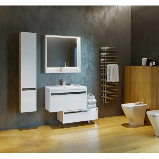 Зеркало АКВАТОН Капри 80 с подсветкой и полкой